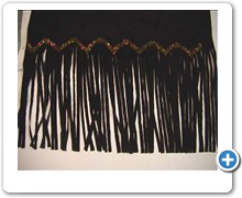 collection 1 elastic strass on suede fringes